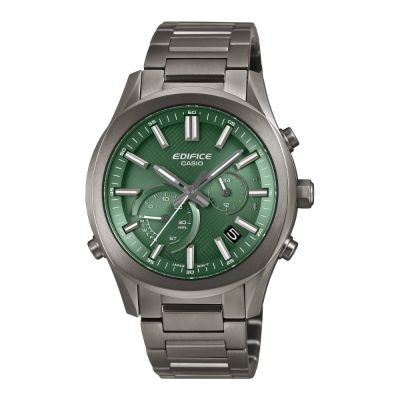 CASIO 卡西歐 EDIFICE 太陽能藍芽 旗艦級計時錶 馳騁快感 機能美學 綠色 EQB-1300DC-3A 39.5mm