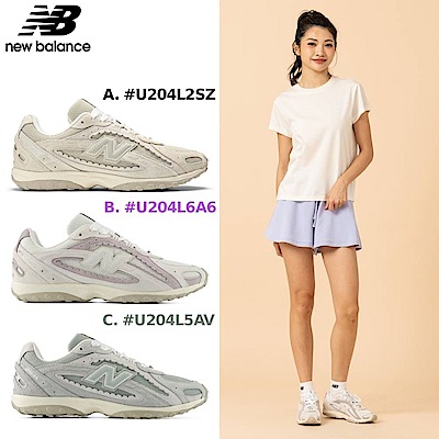 【New Balance】204L 緞帶鞋帶/雙色鞋帶 運動休閒鞋_中性_多款任選