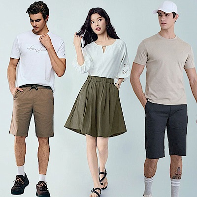 GIORDANO 男女裝涼感彈力短褲【多色任選】