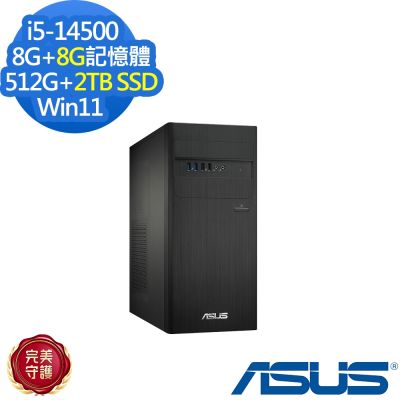 ASUS華碩 ASUS 華碩 H-S500TER-514500009W 桌上型電腦 i5-14500/8G+8G/512G+2TB SSD/特仕版