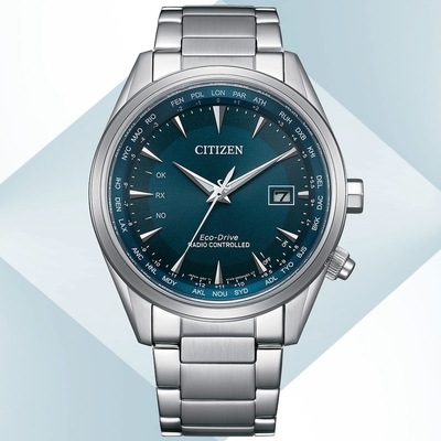CITIZEN星辰 GENT S系列 電波對時 萬年曆 光動能腕錶 禮物 送禮 推薦 43mm/CB0270-87L