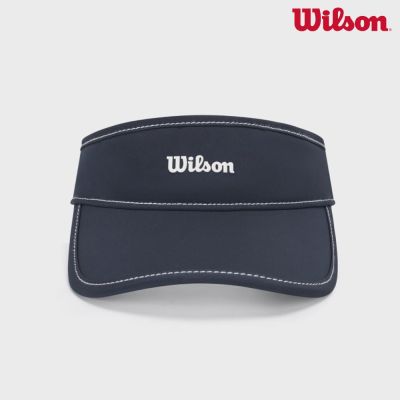 【Wilson威爾森】Court Sweatband Visor  中性 配件 中空帽 海軍藍