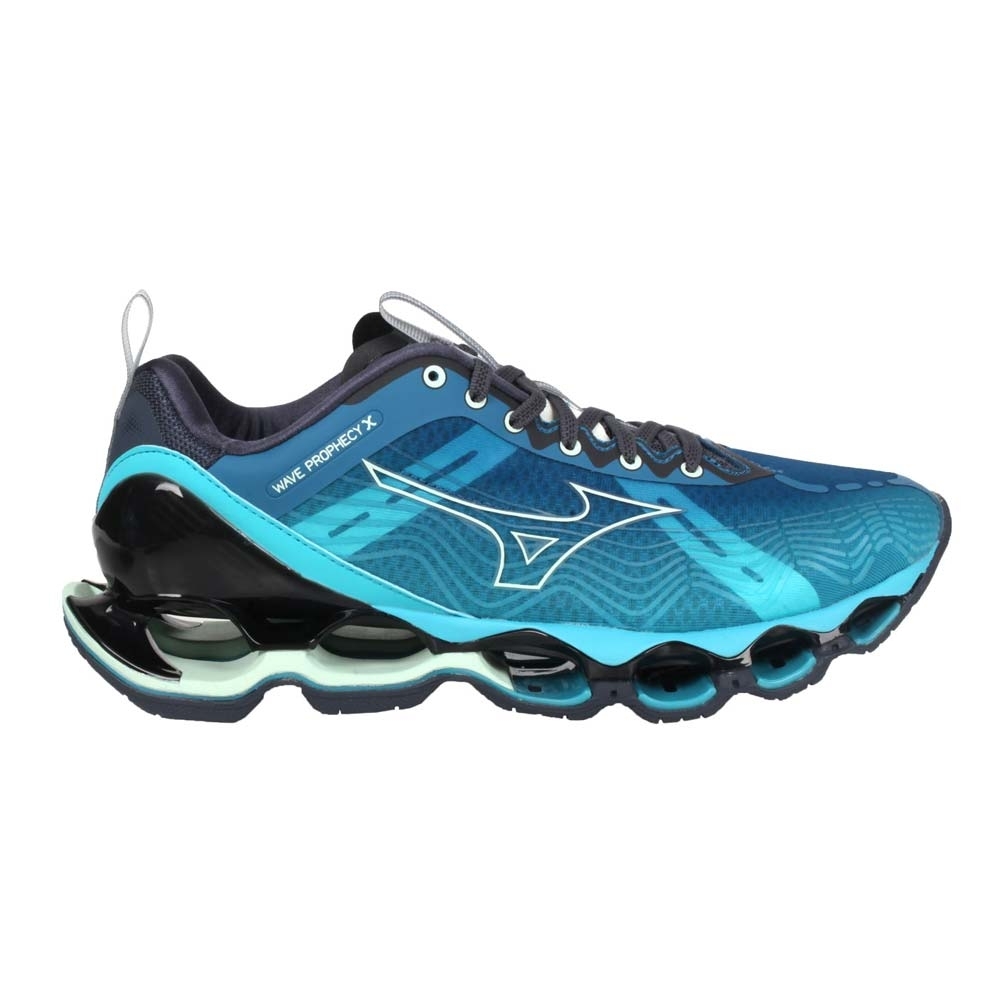 MIZUNO WAVE PROPHECY X 男慢跑鞋-路跑運動美津濃J1GC210009 藍