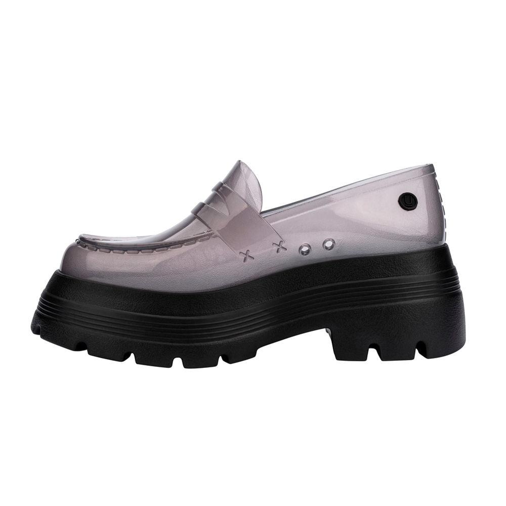 Melissa-鋸齒厚底果凍樂福鞋-透明黑| 懶人鞋/便鞋| Yahoo購物中心