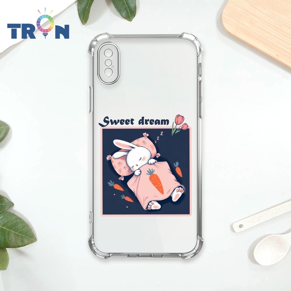 TRON IPhone X/XS 小動物晚安美夢系列透明殼 四角防摔 軟殼 手機殼