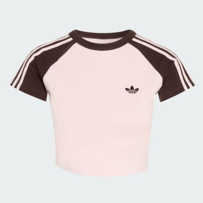 Adidas 愛迪達 Sst Baby Tee KD3796 女 T恤 運動上衣 休閒短袖 粉紅 亞版 短版