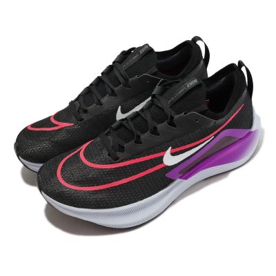 Nike 慢跑鞋 Zoom Fly 4 男鞋 黑 Flyknit 碳板鞋 React 路跑 運動鞋 CT2392-004