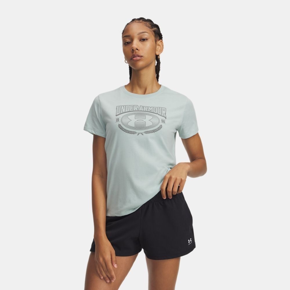 【UNDER ARMOUR】UA 女 短袖T-Shirt 多款任選 (淺灰綠)