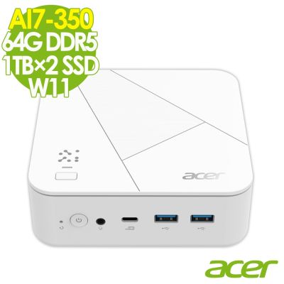 Acer 宏碁 Revo Box RB102 AMD迷你電腦 (AI7-350/64G/1TB SSD+1TB SSD/W11)