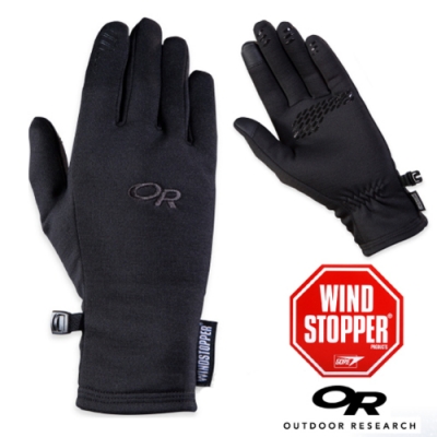 Outdoor Research 女 Backstop Sensor WINDSTOPPER 防風透氣彈性保暖手套 觸控手套 黑