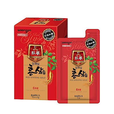 韓國熊津 (買二送二) 紅蔘飲-任選x4盒 (70mlx8入)含贈品