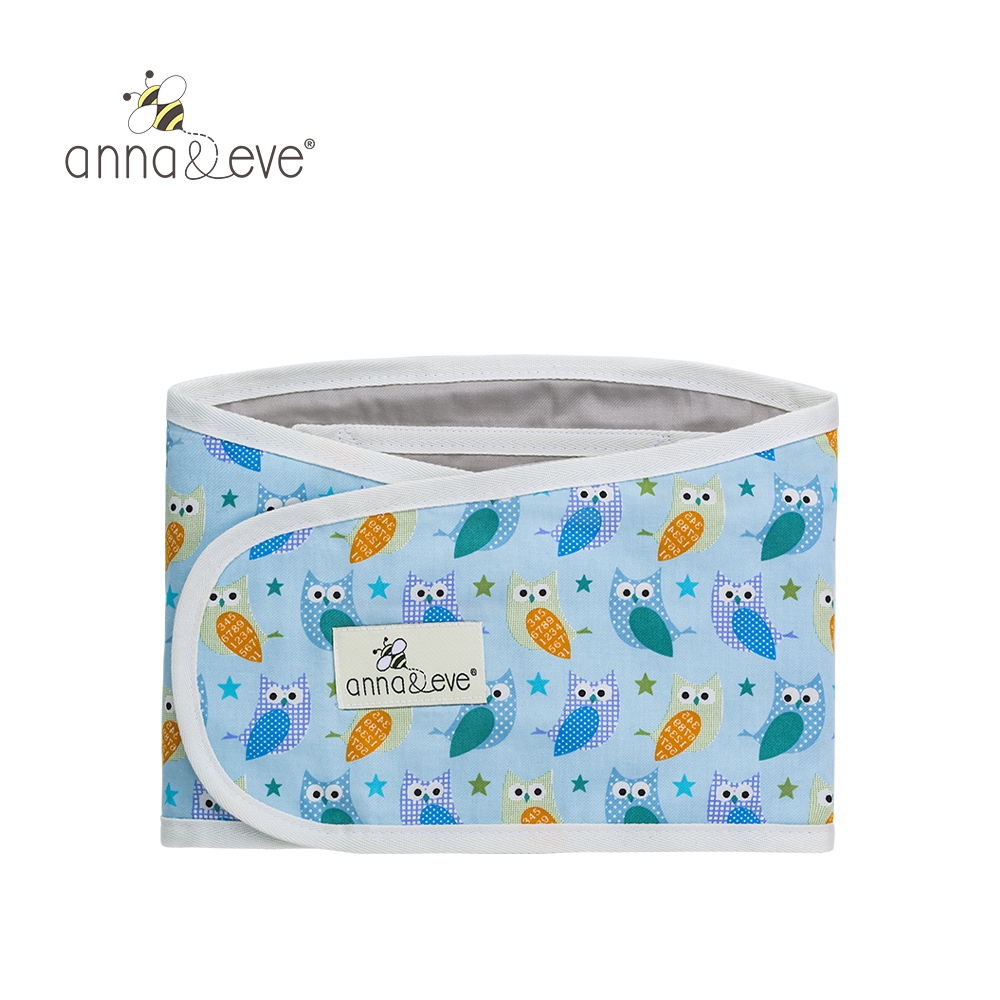 Anna&Eve 美國 嬰兒舒眠包巾 S/L 純棉系列 二重紗系列 多款可選 (藍色貓頭鷹)