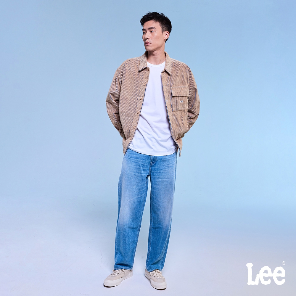Lee 男款 601 牛仔寬褲 淺藍洗水｜Modern