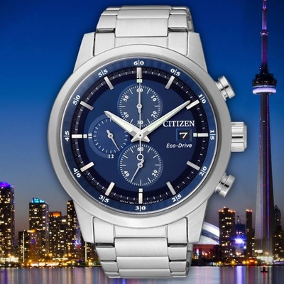 CITIZEN星辰 Chronograph系列 光動能簡約計時腕錶 錶 手錶 送禮 43mm/CA0610-52L