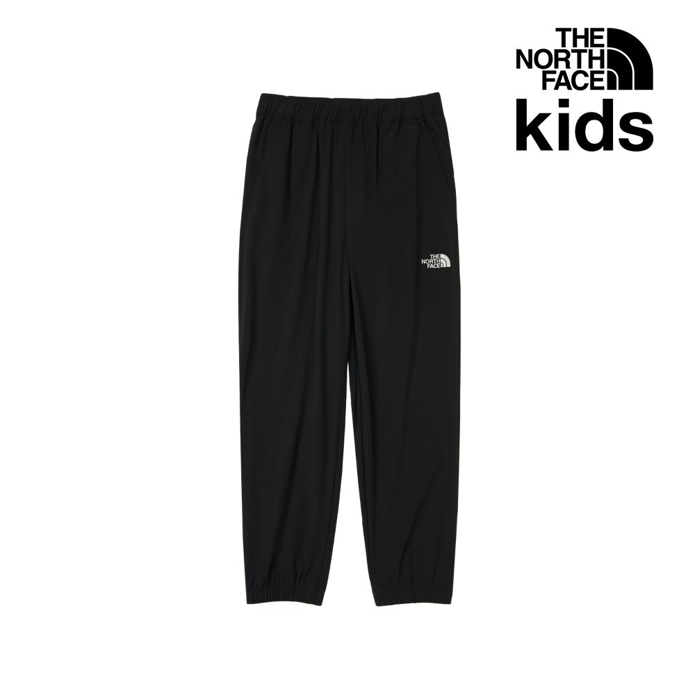 【The North Face 官方旗艦】北面兒童黑色UPF防曬戶外徒步長褲｜8C0JJK3 抗UV