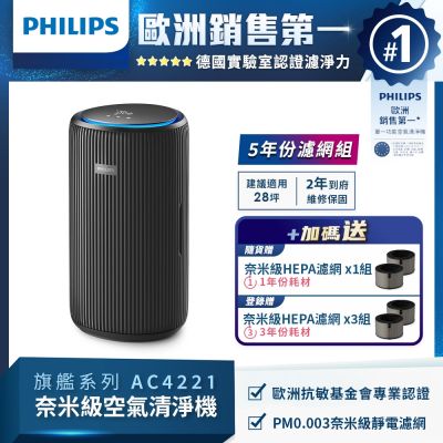 PHILIPS飛利浦 奈米級空氣清淨機 AC4221