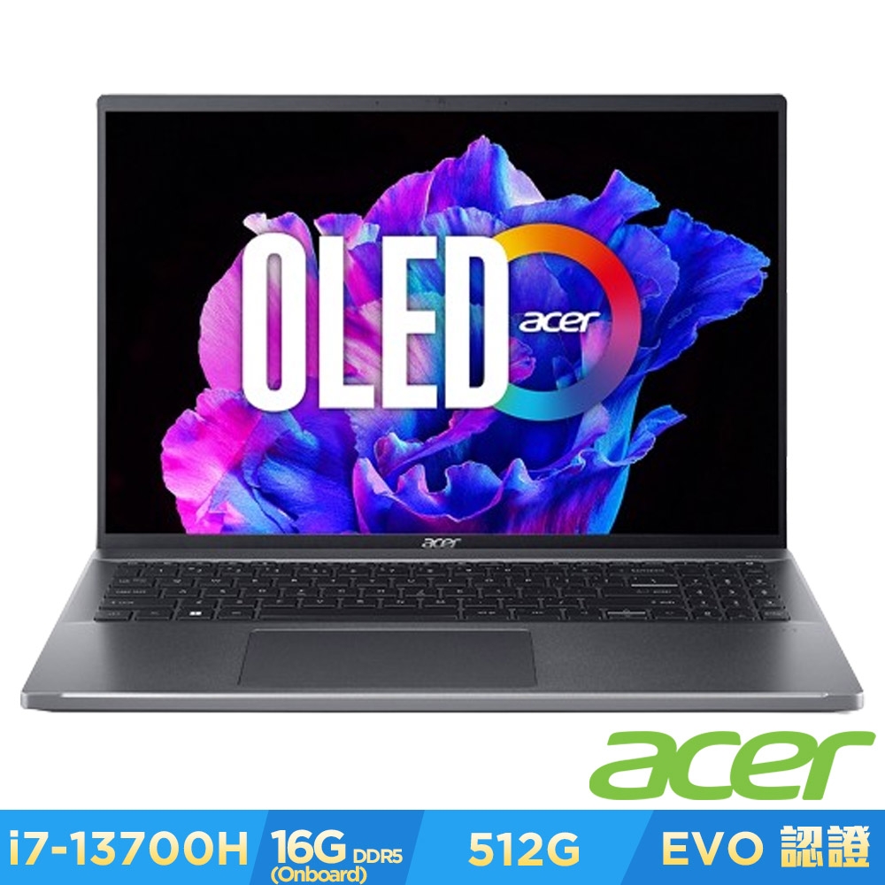 Acer 宏碁Swift Go SFG16-71-71EZ 16吋OLED輕薄筆電(i7-13700H/16G