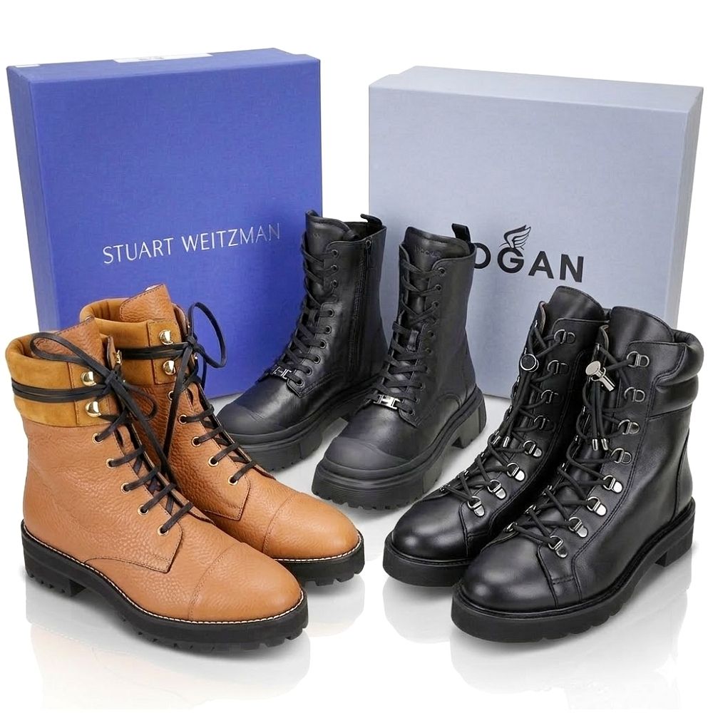 Hogan x Stuart Weitzman 歐洲精品靴款聯合特賣 僅此一檔 (HOGAN-黑軍靴)