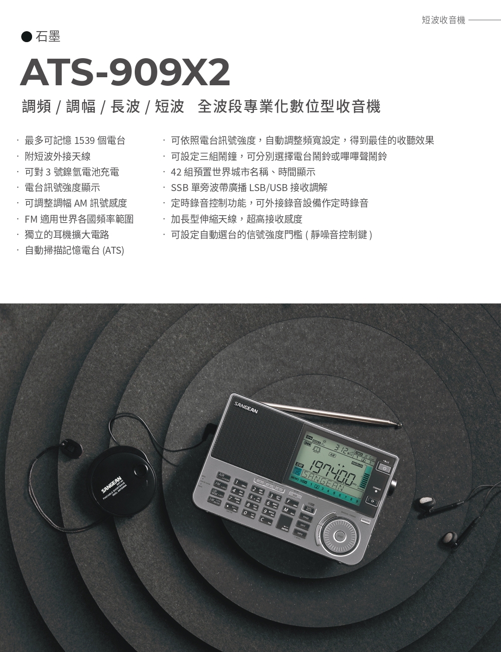 SANGEAN山進 ATS-909X2 - 詳情1