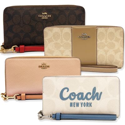 COACH 經典LOGO手掛式零錢袋長夾(多色選一)