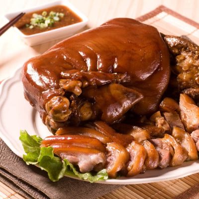 林家豬腳 萬巒豬腳(豬腳1200g+醬包200g/包)*2組