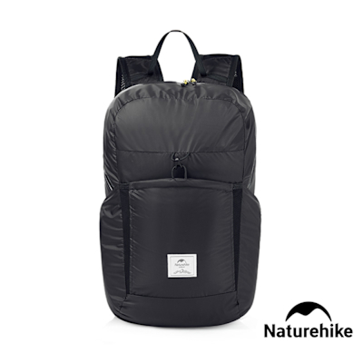 Naturehike 22L雲雁輕量防水摺疊後揹包 攻頂包 黑色 A017-B