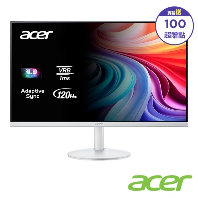 Acer 宏碁 SA273 P1w(白) 27型IPS 144Hz 電腦螢幕