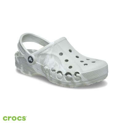 Crocs 卡駱馳 (中性鞋) Baya貝雅 貝雅大理石紋洞洞鞋 Clog 克駱格 中性鞋-大氣灰色-206935-1FS