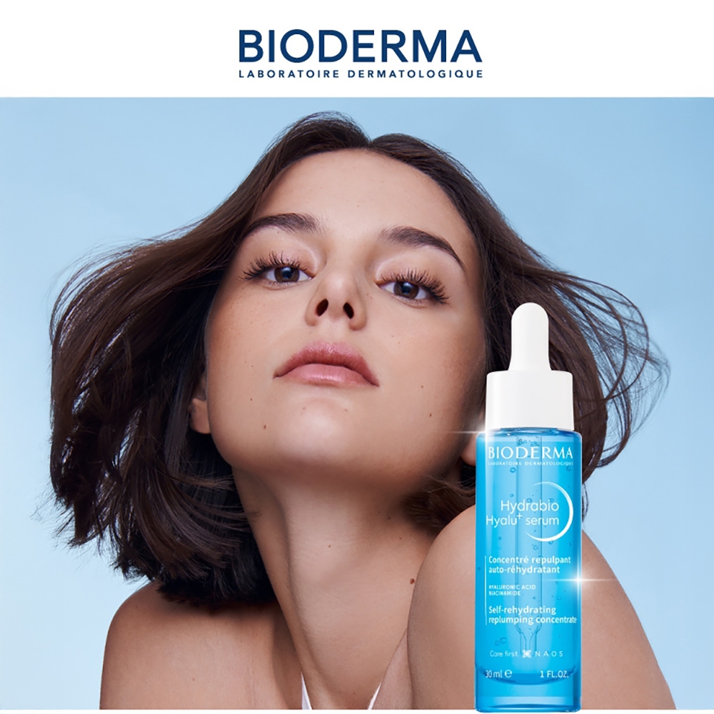 BIODERMA DERMATOLOGIQUEBIODERMALABORATOIRE HydrabioHyalu serumConcentré repulpantauto-réhydratant Self-rehydratingreplumping concentrateCare first NAOS30 e1