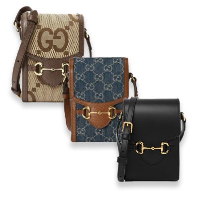 【GUCCI 古馳】經典1955 Horsebit迷你馬銜扣手機包/迷你酒神鍊包(款式任選)