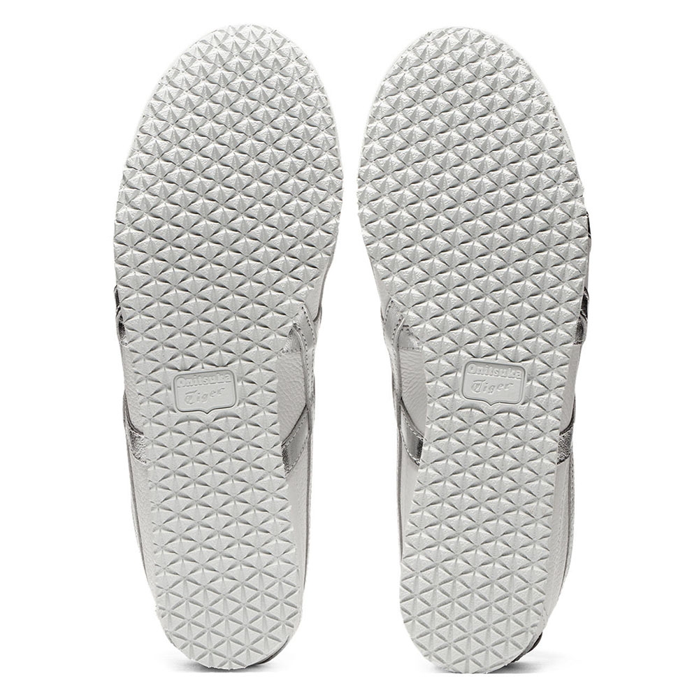 Onitsuka Tiger】鬼塚虎- 白底銀虎爪紋MEXICO 66 休閒鞋( D508K