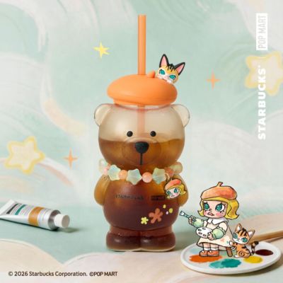 星巴克 MOLLY小熊TOGO玻璃冷水杯