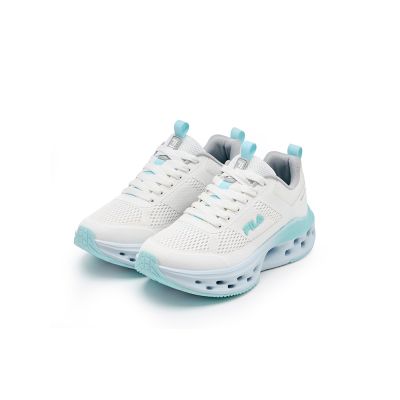 FILA Oval 女慢跑鞋-白/藍 5-J525A-113