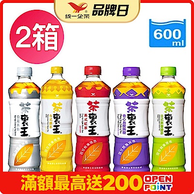 茶裏王 日式無糖綠茶/白毫烏龍茶/英式紅茶/台式綠茶/青心烏龍茶(600mlx24入)任選2箱