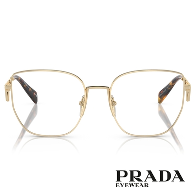 PRADA 貓眼方框光學眼鏡/淡金#VPR A54-D ZVN-1O1-55mm | 一般鏡框