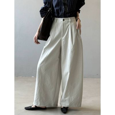 設計所在 知性小文藝 寬鬆直筒寬管褲(4色 M-L可選)