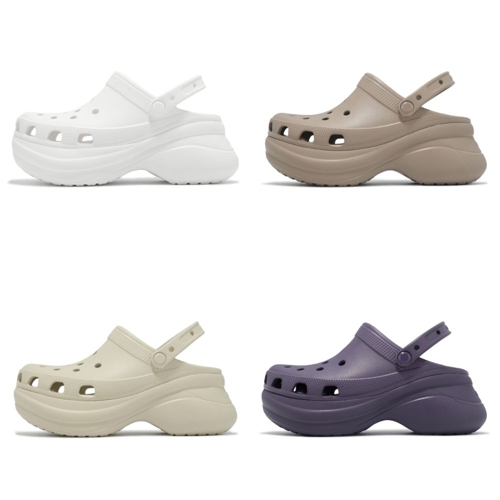 Crocs 洞洞鞋 Bae Clog 女鞋  復古克駱格 厚底 增高 休閒鞋 卡駱馳 4色單一價 (A-白色)