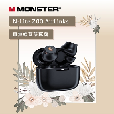 Monster 魔聲|N-Lite 200 AirLinks 真無線藍牙耳機(尊爵黑)