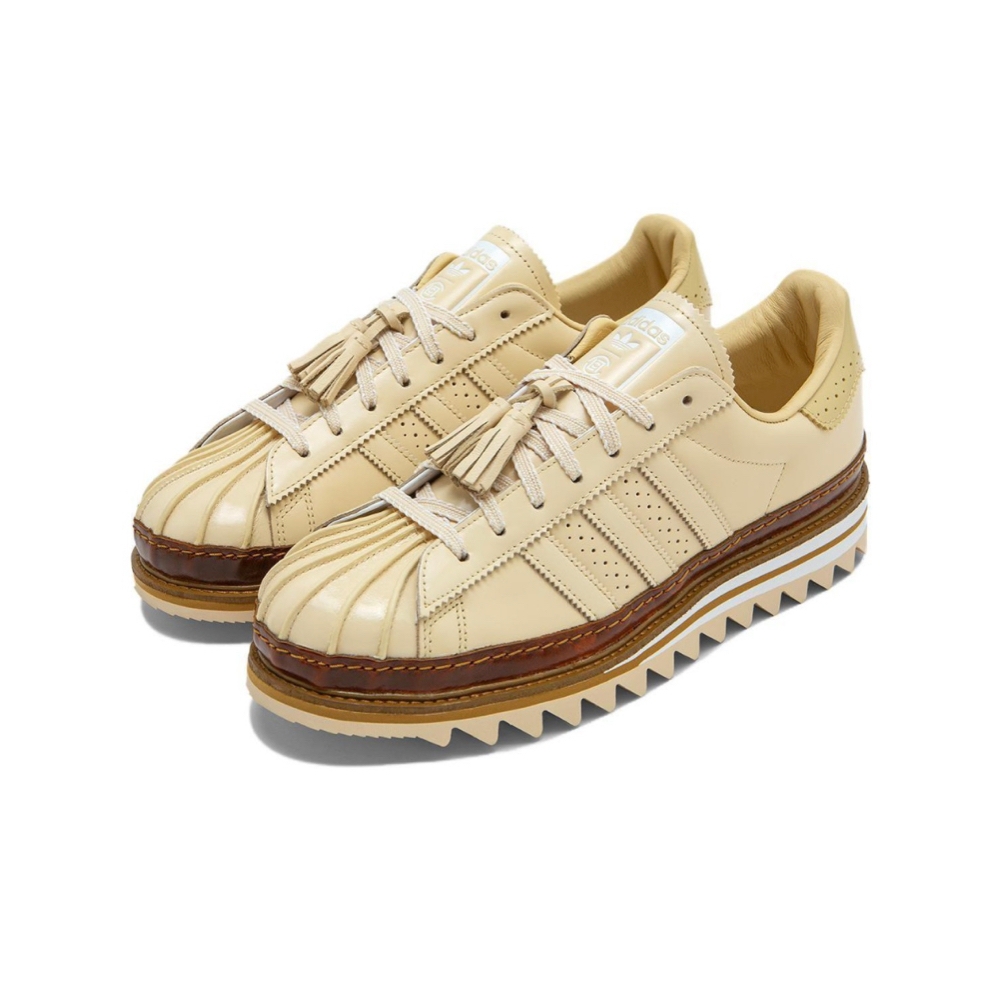 Clot x Adidas Originals Superstar Tan 奶茶獨特皮革聯名款休閒鞋男鞋