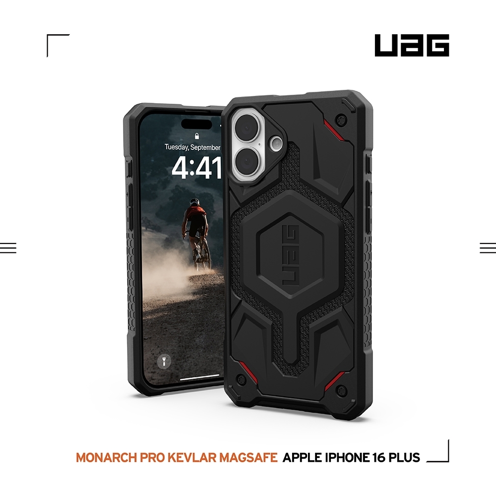UAG iPhone 16 Plus 磁吸頂級(特仕)版耐衝擊保護殼-軍用黑 (支援MagSafe)