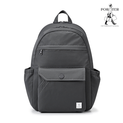 PORTER INTERNATIONAL - 精粹休閒LAPSE雙層後背包 - 鐵礦灰