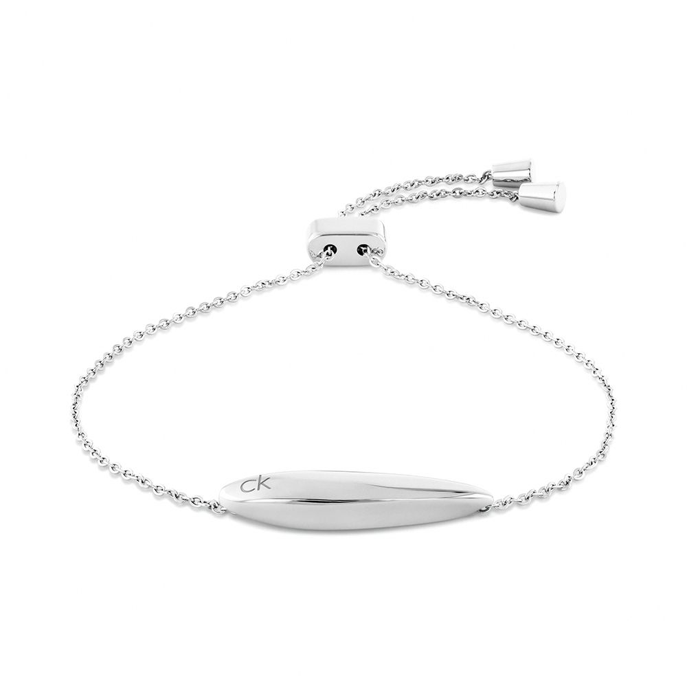 Calvin Klein CK Sculpted 橫水滴柔和線條手鍊 開學換新季 送禮推薦 35000823