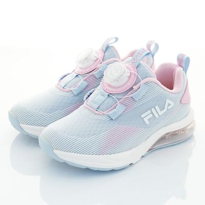 FILA頂級運動童鞋-前置BOA旋鈕避震氣墊運動款826Z-351粉藍(中大童段)16-22cm(新品)櫻桃家
