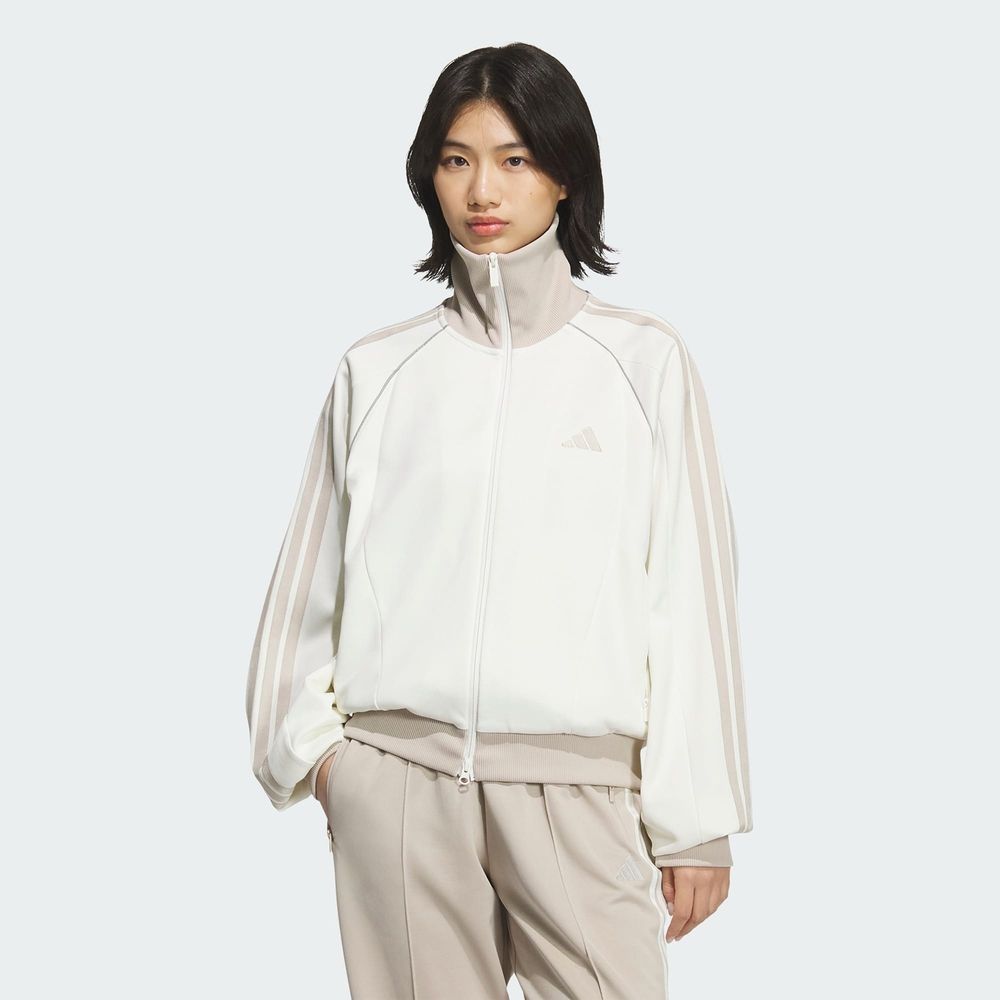 ADIDAS 女 運動外套 黑/米 STSV TRACK TOP 立領外套 KF828 (2米色系)