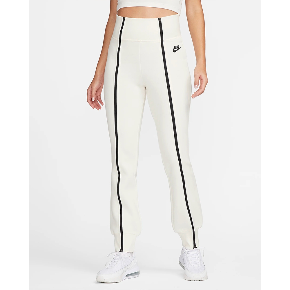Nike AS W NSW TCH FLC HR SLIM ZIP P 女運動長褲-白-FN7130110