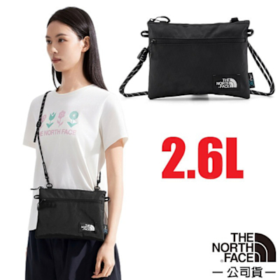 【The North Face】日用休閒隨身側背包2.6L.斜背包.單肩包.護照證件包袋_8DJQ-KX7 星際黑