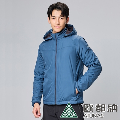 【ATUNAS 歐都納】男款石墨烯微暖輕量外套A8GA2419M深藍/抗靜電/防潑水/休閒旅遊/換季穿搭/大尺碼