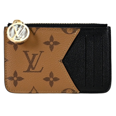 LOUIS VUITTON路易威登 LV M81912 Romy 經典monogram花紋拉鍊式卡片零錢包(棕)