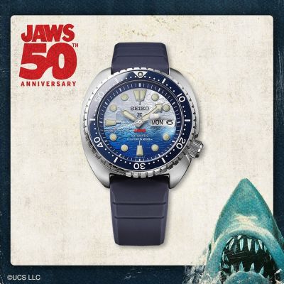SEIKO 精工 Prospex JAWS 50週年限量 大白鯊聯名 200米潛水機械錶 開學購物季 送禮首選-45mm (SRPL81K1/4R36-17H0B) SK045
