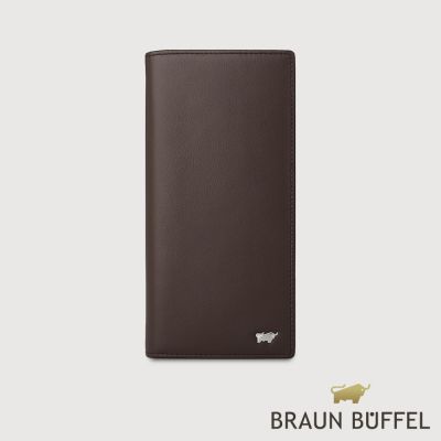 【BRAUN BUFFEL 德國小金牛】台灣總代理 彬達 14卡兩折長夾-培土棕/BF584-621-POS